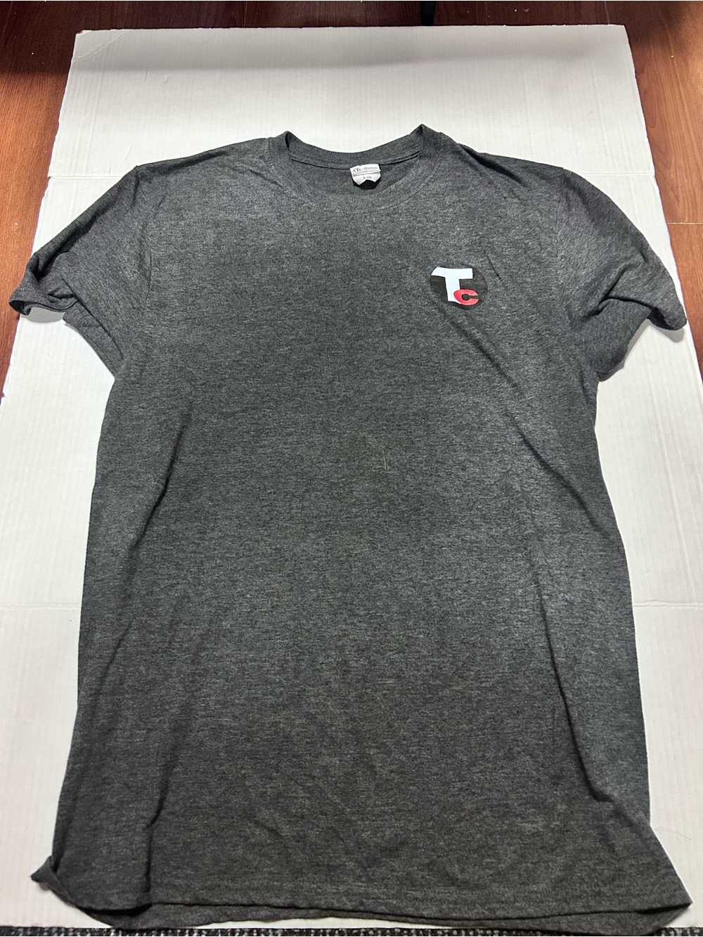 TC Men's Dark Gray Short-Sleeve Crewneck Tee with Chest Logo